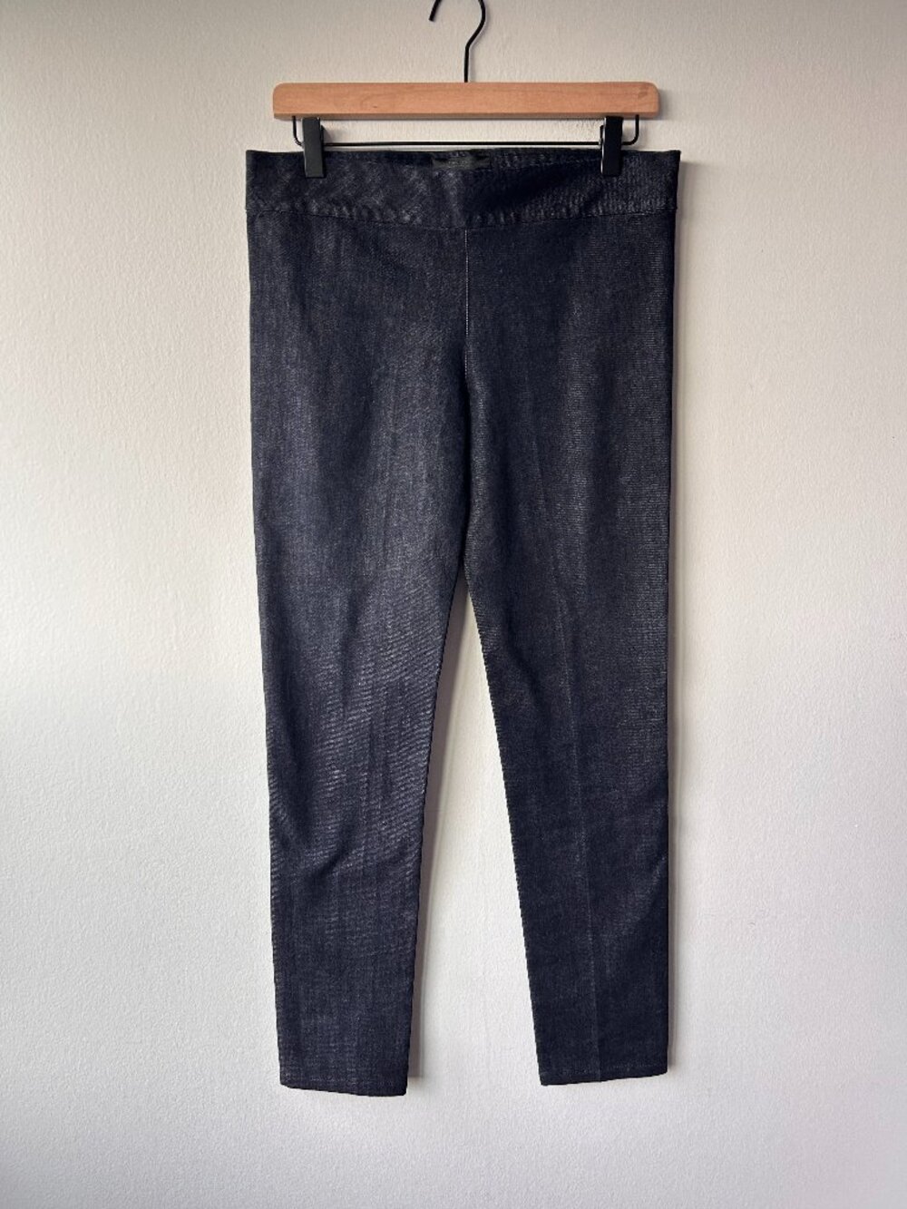 THE ROW Stratton Stretch Denim Leggings Dark Wash Pull-On Pants Size M